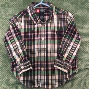 18M boys long sleeve button down Chaps shirt